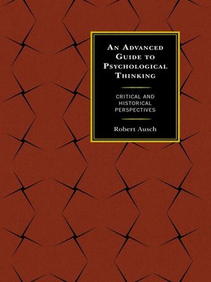 cover image of An Advanced Guide to Psychological Thinking